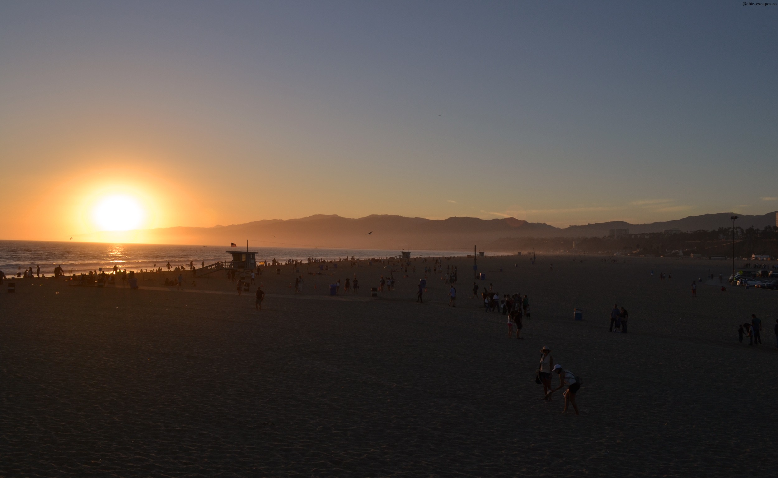 Santa Monica beach sunset