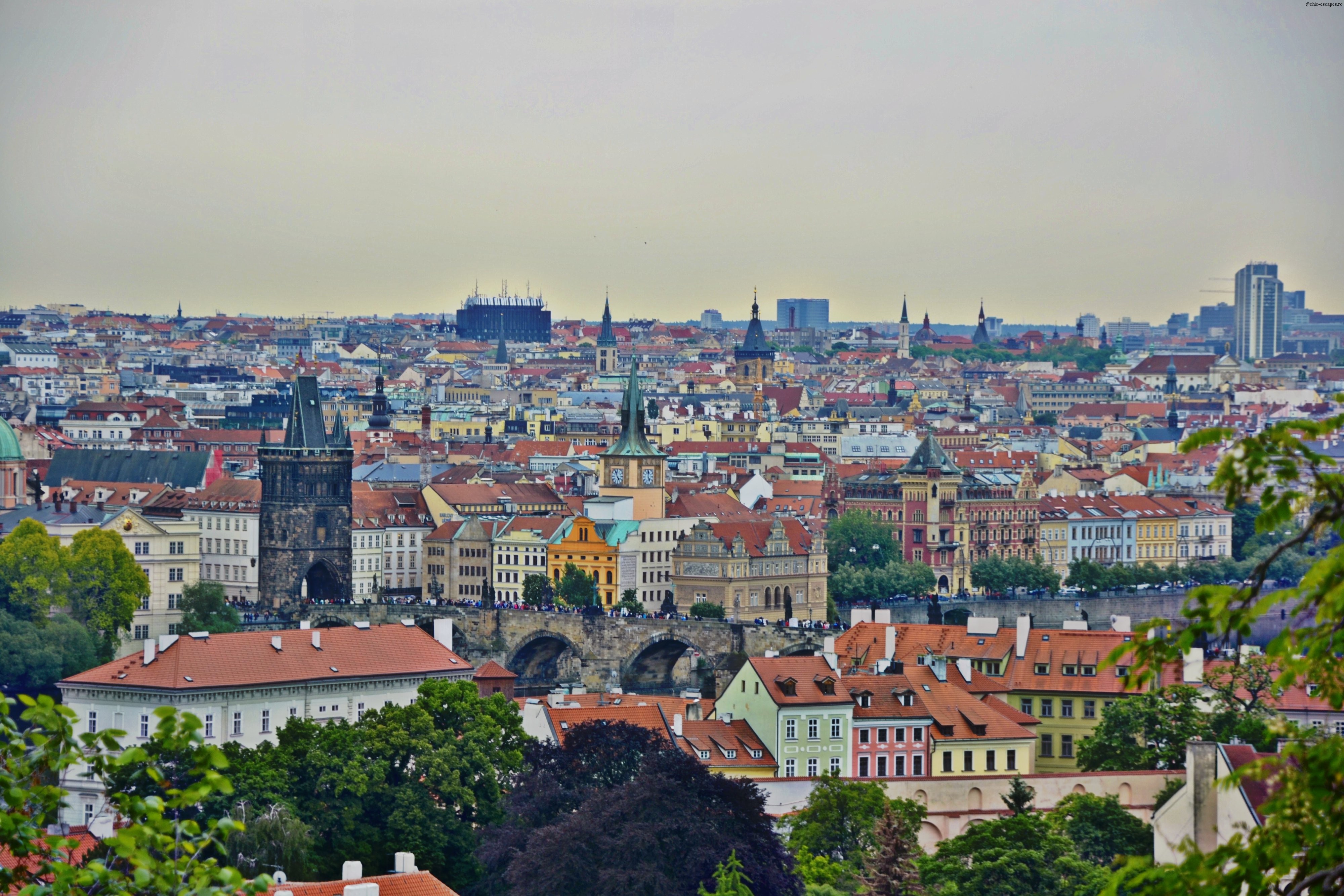 Panoramic View of Prague, Charles Bridge