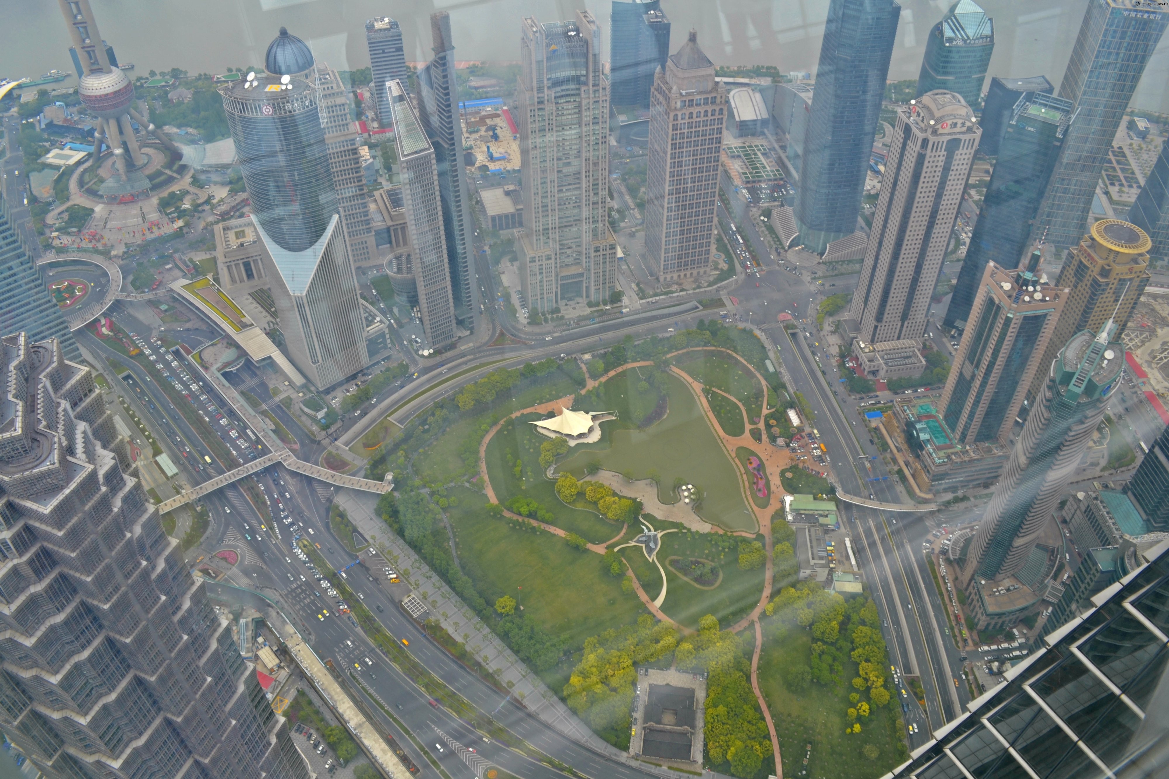 Vedere din Shanghai World Financial centre, 474 metri